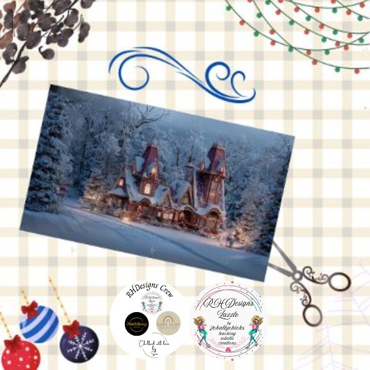 Dekoupage Santa's Old Charm Irish Hütte Seidenpapier