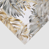 Dekoupage Schöne Silver Gold Palm Blätter Seidenpapier (Detail)