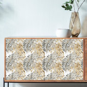 Dekoupage Schöne Silver Gold Palm Blätter Seidenpapier