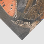 Dekoupage School Librarian Hat mit Büchern Seidenpapier (Ausschnitt)