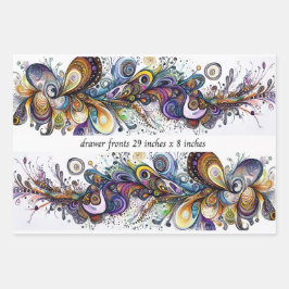 Dekoupage-Schubladenfront 29x8 Tränenmotiv Vibrant Geschenkpapier Set