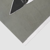 Dekoupage Schwarz-weiß Cat in High Heel Shoe Seidenpapier (Ausschnitt)