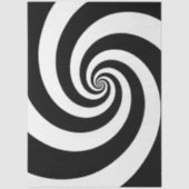 Dekoupage Schwarz-Weiß-Spiraldesign Seidenpapier (Vorderseite)