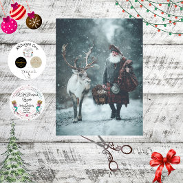 Dekoupage Scottish Santa Claus in Kilt Seidenpapier