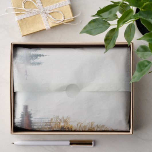 Dekoupage Silhouette Deer Double Exposure Wildlife Seidenpapier (Geschenk)