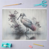 Dekoupage, Spoonbill Bird, Gewebepapier Seidenpapier (Basteln)