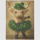 Dekoupage St. Patrick Highland Tutu Charm Seidenpapier (Vorderseite)