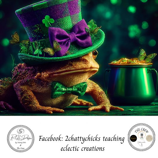 Dekoupage St. Patrick’s Day Frosch im Leprechaun-K Seidenpapier
