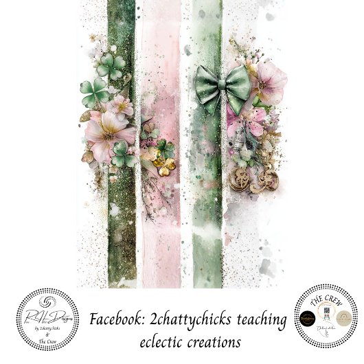 Dekoupage St. Patrick's Day Pastell-Panels Seidenpapier