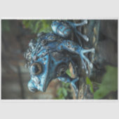 Dekoupage Steampunk Blue Frosch Tissue Paper Seidenpapier (Vorderseite)