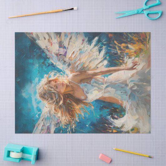 Dekoupage Textured Oil Based Angel Malerei Seidenpapier (Basteln)