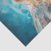 Dekoupage Textured Oil Based Angel Malerei Seidenpapier (Detail)