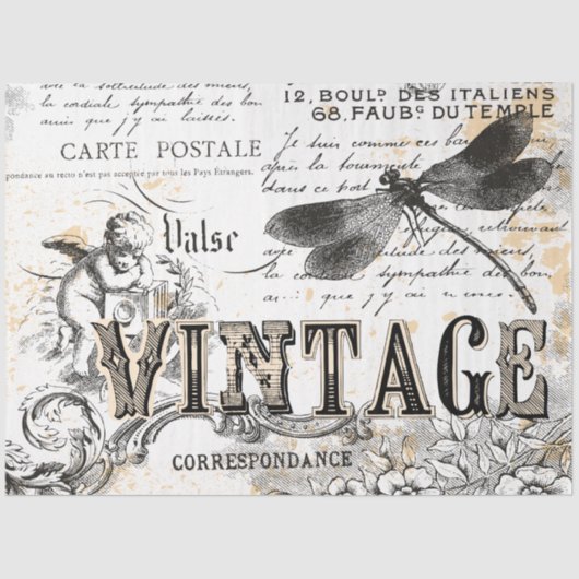 Dekoupage Tissue - Dragonfly Seidenpapier (Vorderseite)