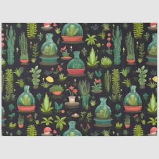 Dekoupage Tissue Glas Terrarium Vasen Seidenpapier
