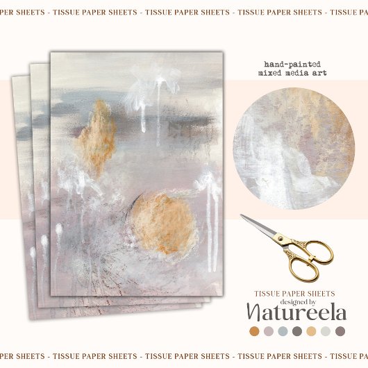 Dekoupage Tissue (Graues Abstraktes Muster) Seidenpapier