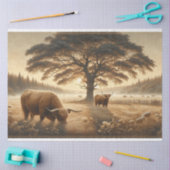 Dekoupage Tissue Highland Cattle Countryside Seidenpapier (Basteln)
