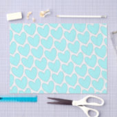 Dekoupage Tissue Paper - Blue Hearts Seidenpapier (Handwerk)