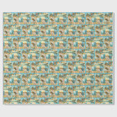 Dekoupage Tissue Paper Blue Paris Wrapping Paper Geschenkpapier (Flach)