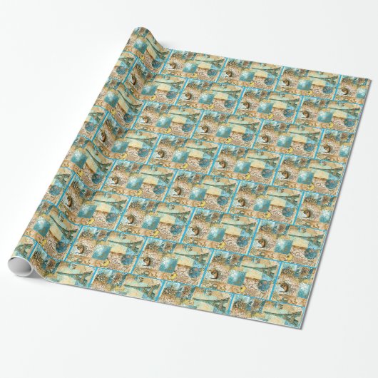 Dekoupage Tissue Paper Blue Paris Wrapping Paper Geschenkpapier (Ungerollt)