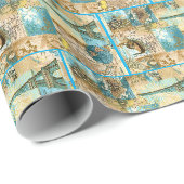 Dekoupage Tissue Paper Blue Paris Wrapping Paper Geschenkpapier (Rolleneckpunkt)