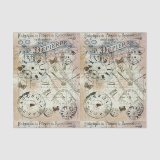 Dekoupage Tissue Paper - Butterfly Affect Vintag Seidenpapier (Vorderseite)