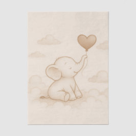 Dekoupage Tissue Paper der Sweet Elephant Liebe Seidenpapier