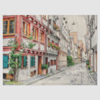 Dekoupage Tissue Paper der Vintagen Stadtmitte