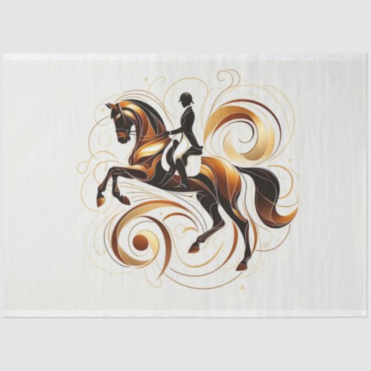 Dekoupage Tissue Paper Horse Reittier Design Seidenpapier (Vorderseite)