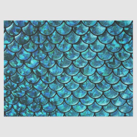 Dekoupage Tissue Paper Mermaid Scales Seidenpapier (Vorderseite)