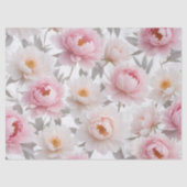 Dekoupage Tissue Paper (rosa und weiße Blume) Seidenpapier (Vorderseite)