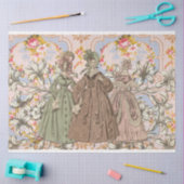 Dekoupage Tissue Paper über französische Mode und  Seidenpapier (Basteln)