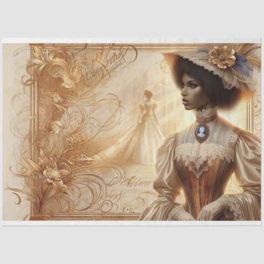 Dekoupage Tissue Paper Viktorianisch American Seidenpapier (Vorderseite)