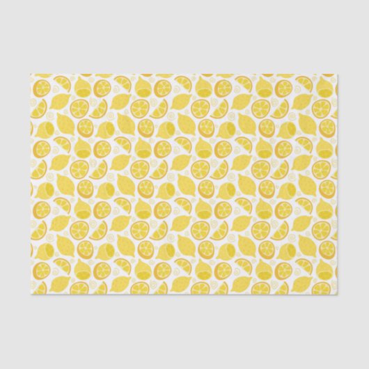 Dekoupage Tissue Paper zu Lemon-Mustern Seidenpapier (Vorderseite)