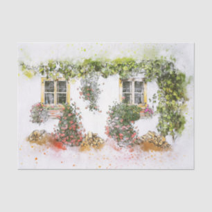 Dekoupage-Tissue-Papier für Vintage Windows-Blume Seidenpapier