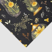 Dekoupage Tissue Terrarium Clocks auf schwarzen Fl Seidenpapier (Detail)