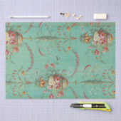 DEKOUPAGE TISSUPAPIER : VINTAGES BLUMENWALLPAPIER SEIDENPAPIER (Handwerk)