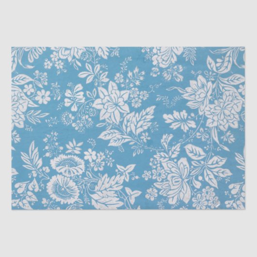 DEKOUPAGE TISSUPAPIER : VINTAGES BLUMENWALLPAPIER SEIDENPAPIER (Vorderseite)