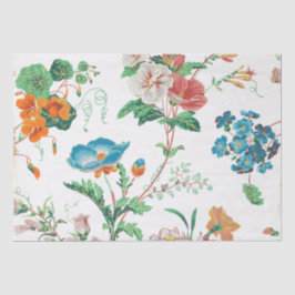 DEKOUPAGE TISSUPAPIER : VINTAGES BLUMENWALLPAPIER SEIDENPAPIER
