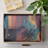 Dekoupage Tropical Beach Sunset Seidenpapier (Geschenk)