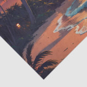 Dekoupage Tropical Beach Sunset Seidenpapier (Detail)