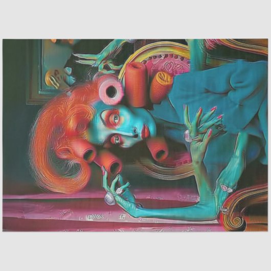 Dekoupage Übertrieben häufig vorgestellte Person W Seidenpapier (Vorderseite)