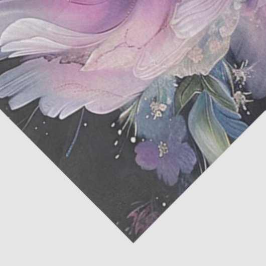 Dekoupage Vibranly Lila Pink Peonies Digital Seidenpapier (Ausschnitt)