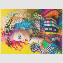 Dekoupage Vibranly modische Woman Rainbow Color Seidenpapier