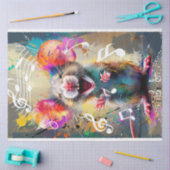 Dekoupage Vibranred Gesangsmaus Seidenpapier (Basteln)