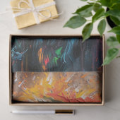 Dekoupage Vibrant Bison Abstrakte Malerei Seidenpapier (Geschenk)