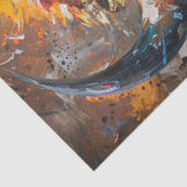 Dekoupage Vibrant Bison Abstrakte Malerei Seidenpapier (Ausschnitt)