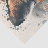 Dekoupage Vibrant Fox Malerei Abstrakten Hintergru Seidenpapier (Ausschnitt)