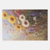 Dekoupage Vibrant Sonnenblumen, Milchblumen, Wildb Geschenkpapier Set (Vorderseite 3)