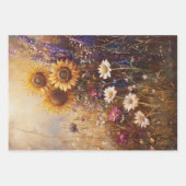 Dekoupage Vibrant Sonnenblumen, Milchblumen, Wildb Geschenkpapier Set (Vorderseite 2)