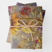 Dekoupage Vibrant Sonnenblumen, Milchblumen, Wildb Geschenkpapier Set (Beispiel)